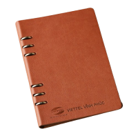 Sổ tay bìa da, gáy còng 2 Qua tang Dolphin So tay bia da gay cong 2