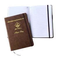 Sổ tay bìa da, gáy dán