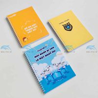 Sổ tay bìa giấy, gáy lò xo 9 Qua tang Dolphin So tay bia giay gay lo xo 7
